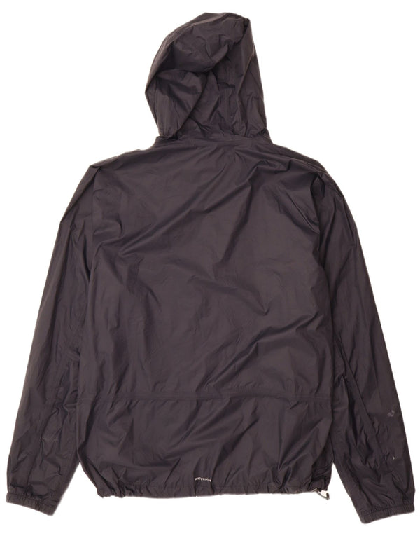 Quiksilver Chaqueta impermeable con capucha para hombre UK 42 XL Nylon azul marino