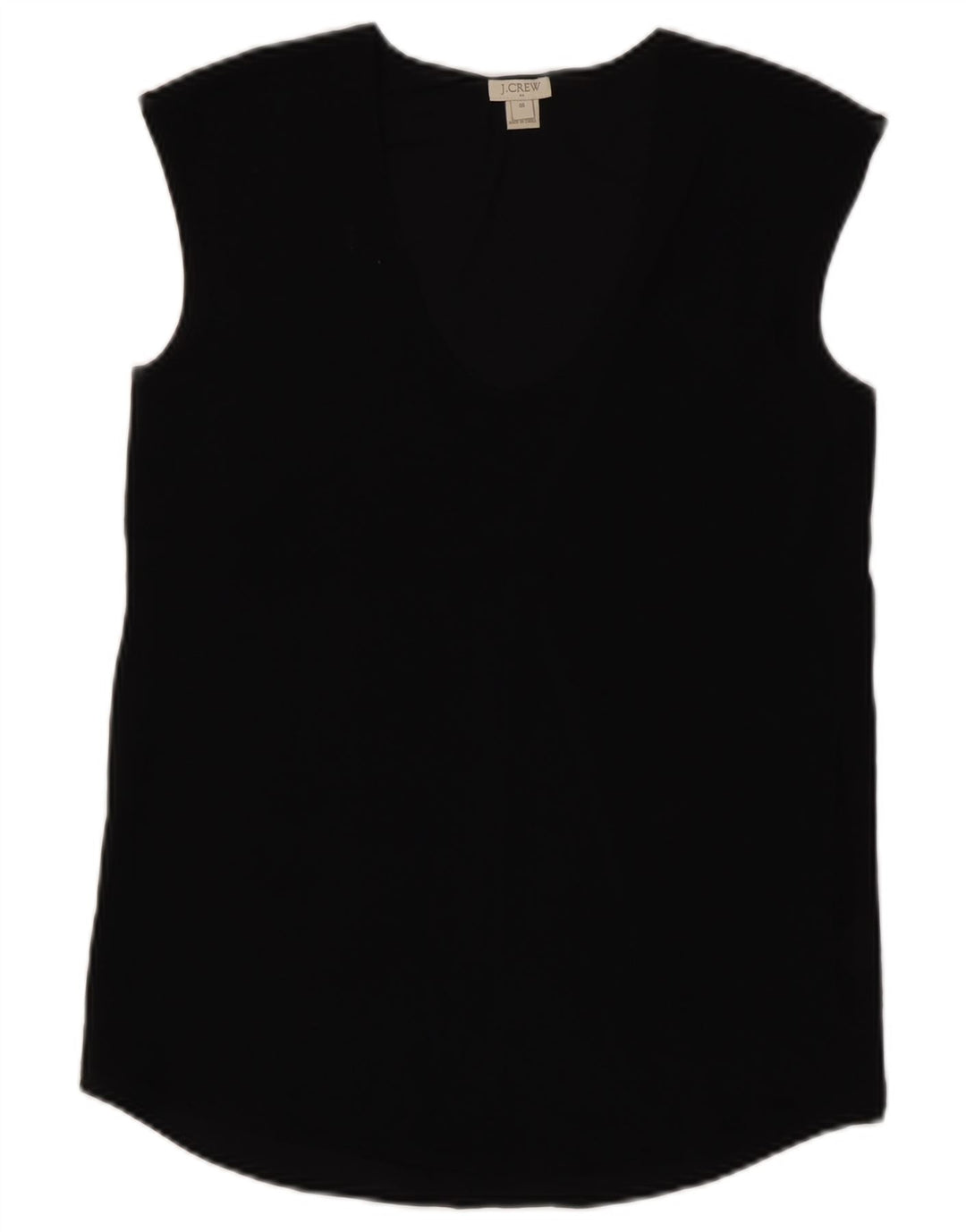 J. CREW Blusa sin mangas para mujer US 00 2XS Poliéster negro