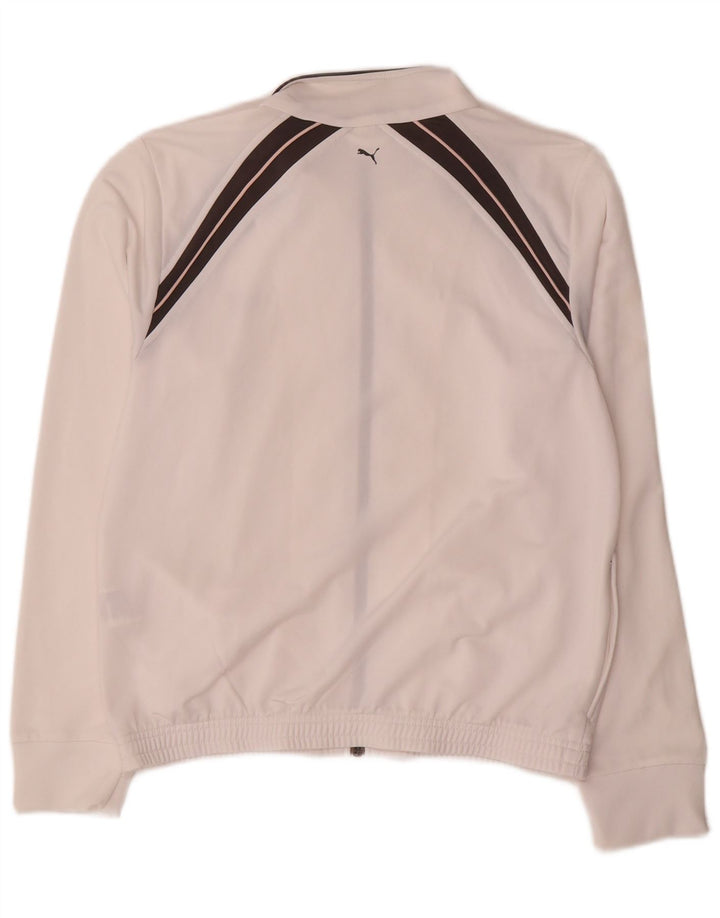 Puma - Chaqueta de chándal para mujer, talla 40, talla grande, color blanco, poliéster
