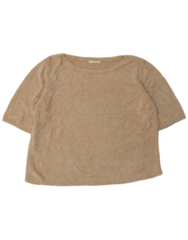 Marks & Spencer Suéter con Cuello Barco para Mujer UK 22 3XL Beige