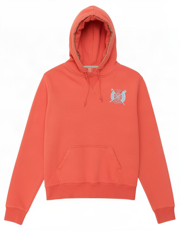Joules Sudadera con capucha gráfica para mujer UK 12 Medium Red Cotton