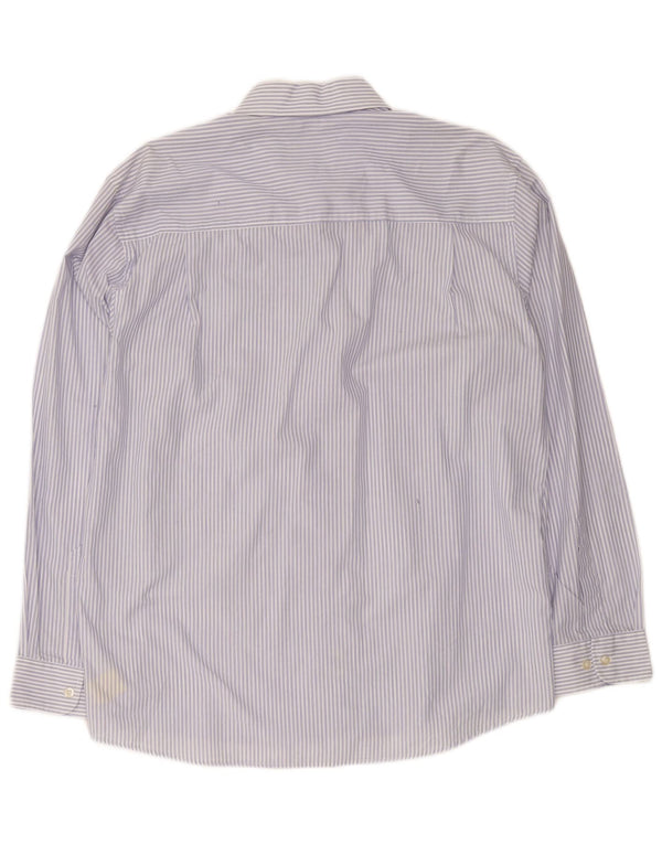 Camisa de corte regular para hombre M&Co clásica de algodón a rayas azules grandes