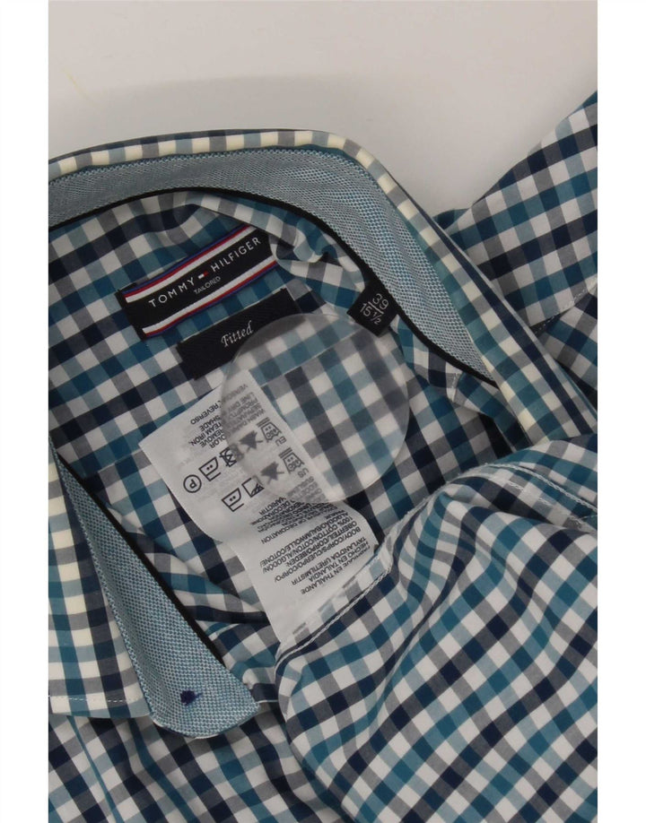 Tommy Hilfiger Camisa a medida para hombre Talla 39 15 1/2 Cuadros azules medianos