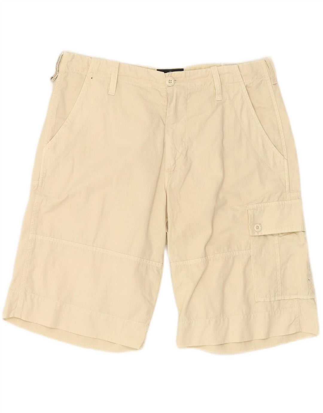 TRUSSARDI Mens Cargo Shorts IT 48 Medium W32 Beige Cotton