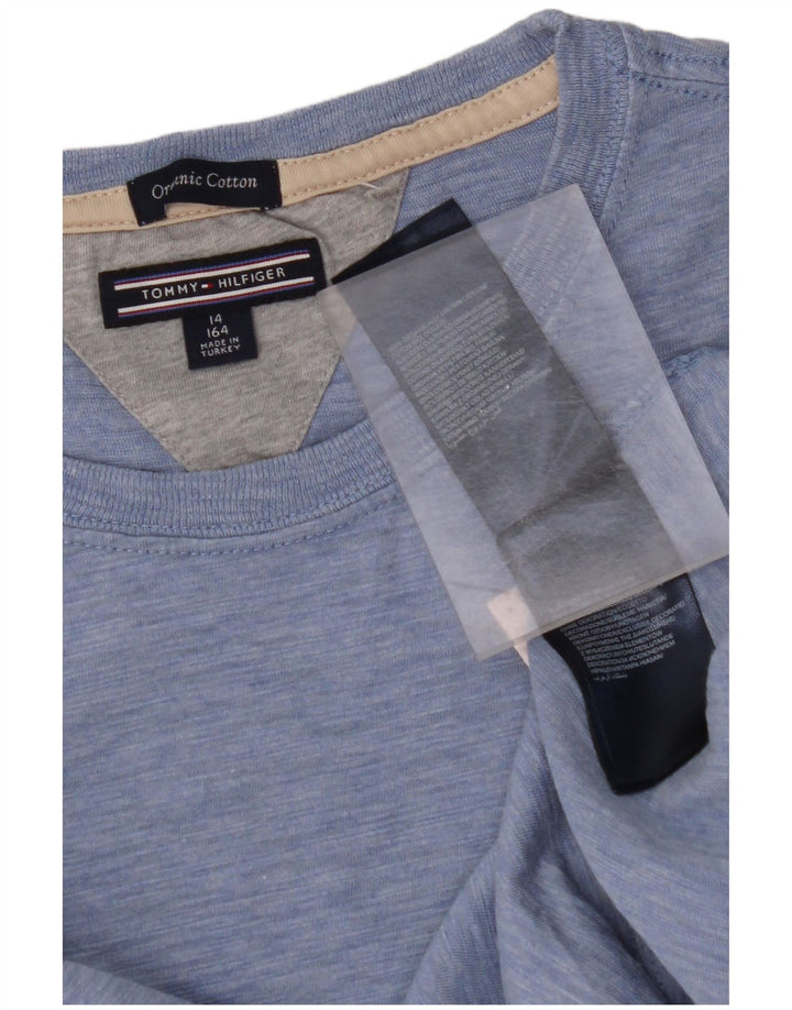 TOMMY HILFIGER Camiseta para niño 13-14 años Algodón moteado azul