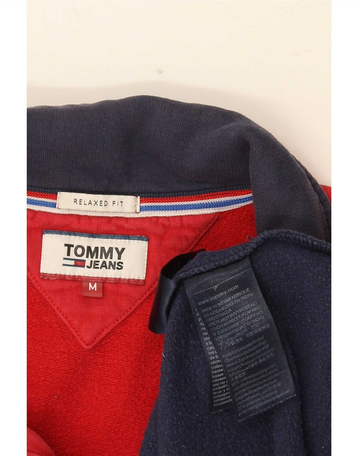Tommy Hilfiger Sudadera de corte relajado para hombre, tipo jersey, talla mediana, multicolor