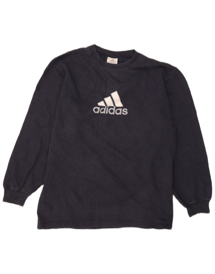 Adidas - Sudadera gráfica para niño (15-16 años), color azul marino