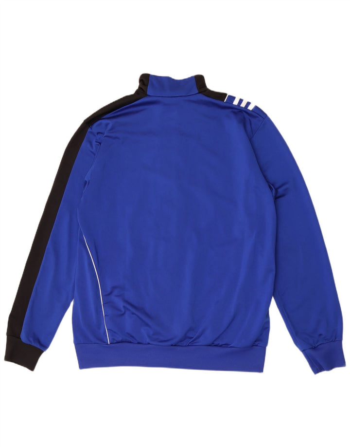 Adidas Hombre Chándal Top Chaqueta UK 42/44 Grande Azul Colorblock Poliéster