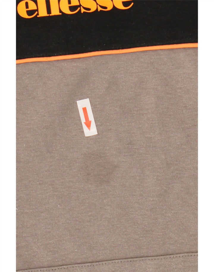 Ellesse Hombre Sudadera Con Capucha Jersey De Algodón Color Block Mediano Negro