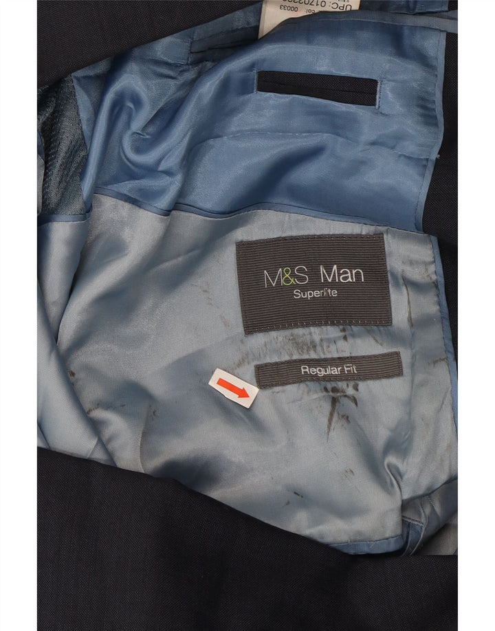 Marks & Spencer Chaqueta tipo blazer de 2 botones para hombre UK 38 Medium Azul marino