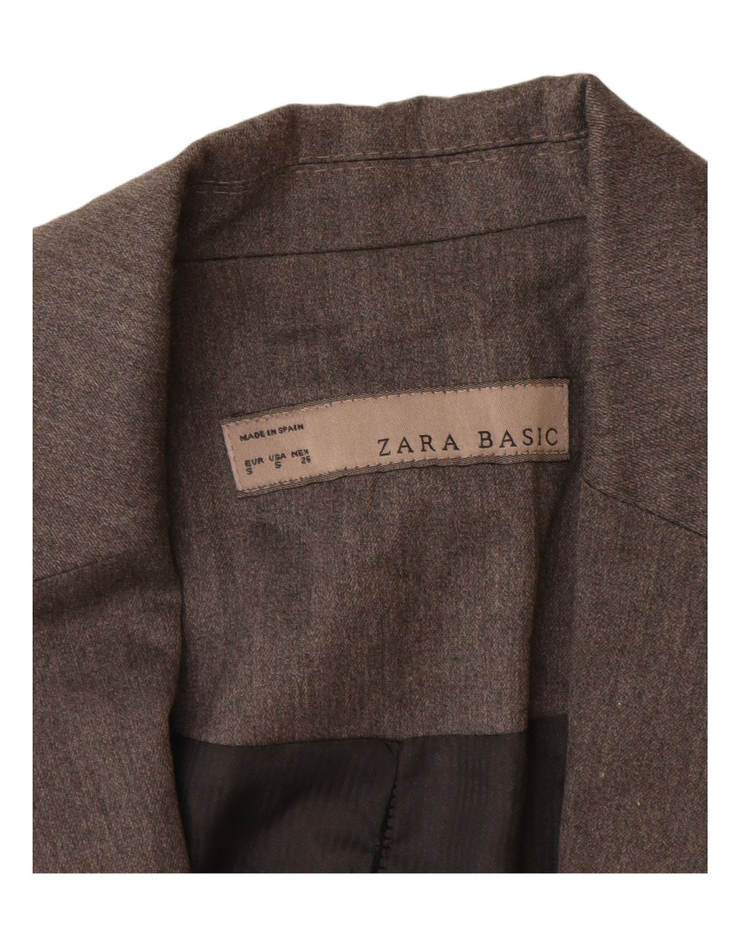 Zara Chaqueta tipo blazer con 1 botón para hombre UK 10 Small Grey