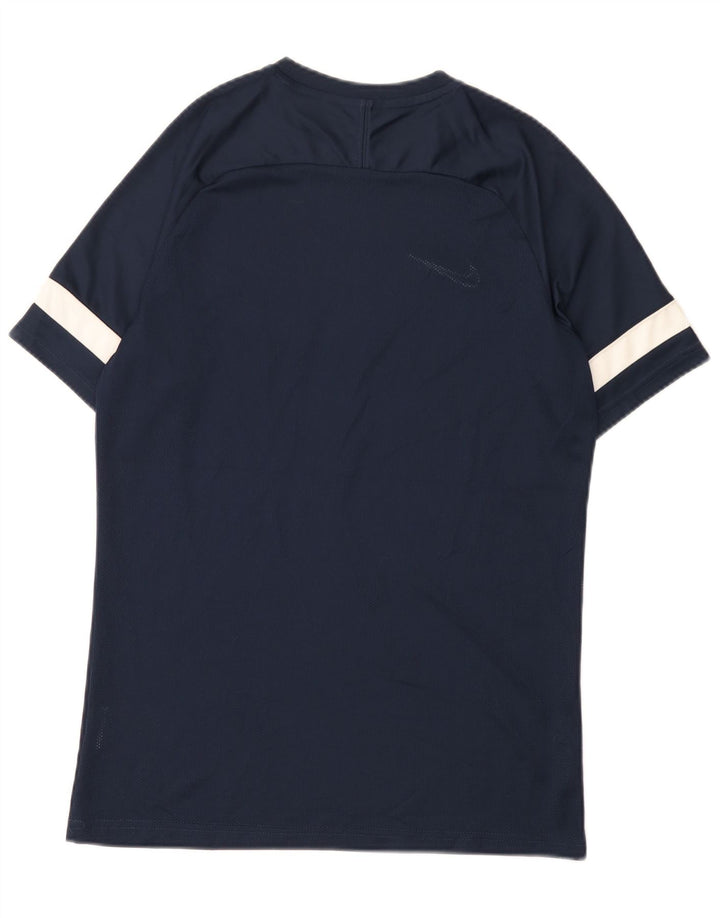 Camiseta Nike Dri Fit para hombre Top medio azul marino color block Poliéster