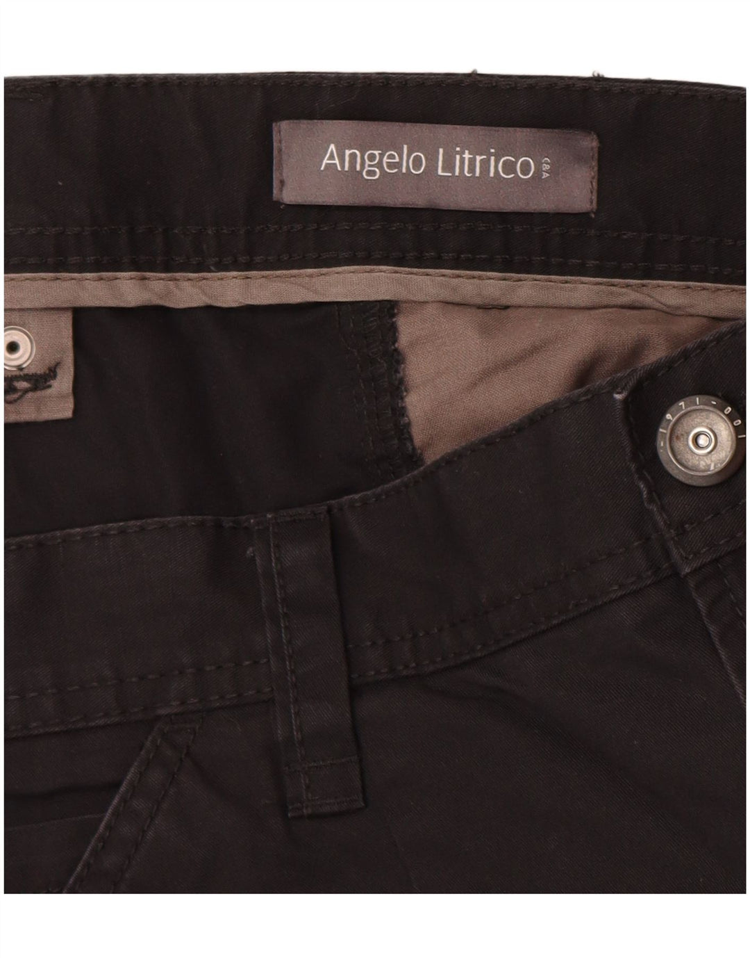 ANGELO LITRICO Bermudas tipo cargo para hombre EU 58 4XL W42 Algodón negro