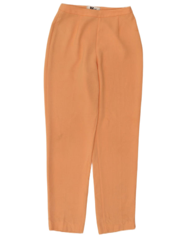 Vintage mujer cónico pantalones casuales EU 36 Pequeño W26 L28 Naranja