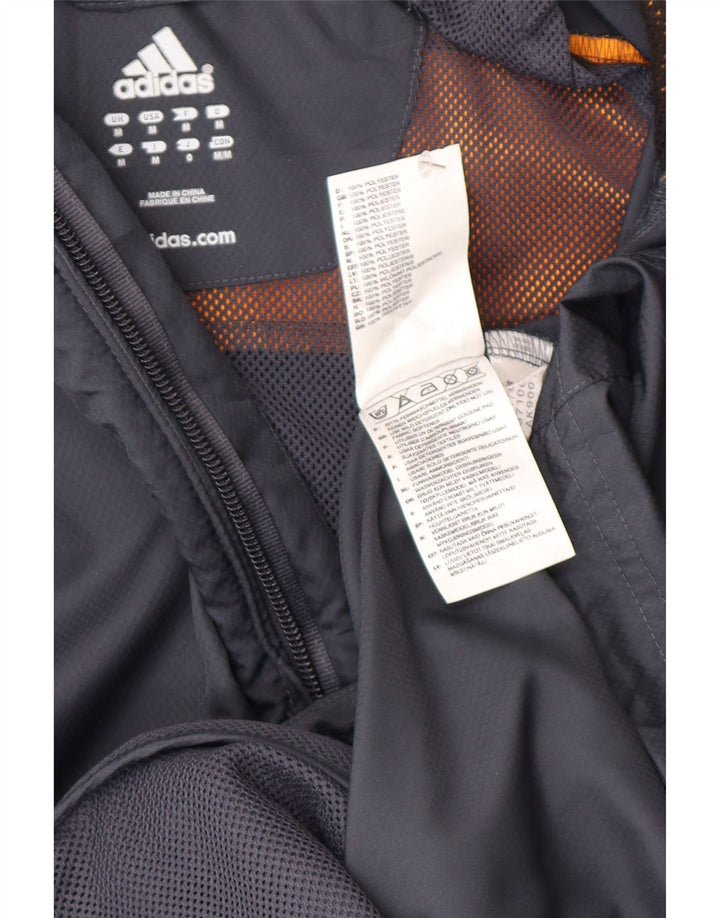 Adidas Hombre Clima Proof Chándal Top Chaqueta Gris Medio Colorblock