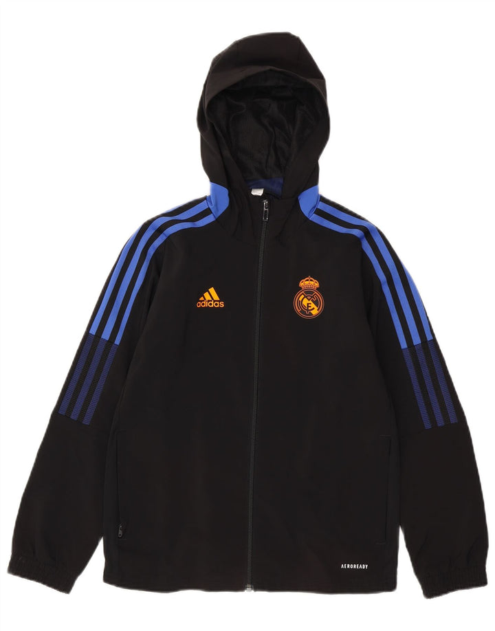 ADIDAS Chaqueta de Chándal con Capucha Real Madrid para Niños 9-10 Años Negro