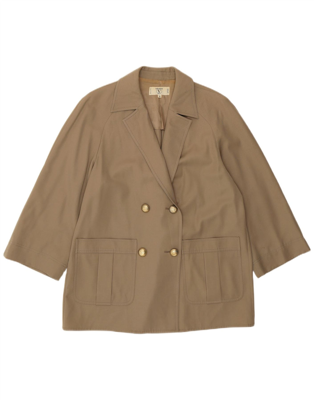 Valentino Mujer Miss V Chaqueta Blazer Extragrande IT 40 Small Beige