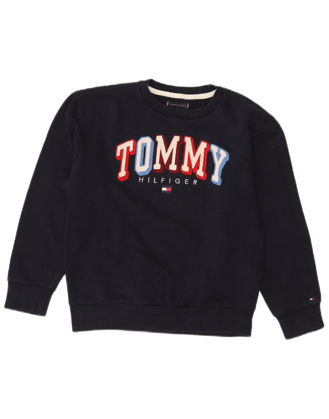 TOMMY HILFIGER Sudadera estampada para niño 11-12 años Algodón azul marino