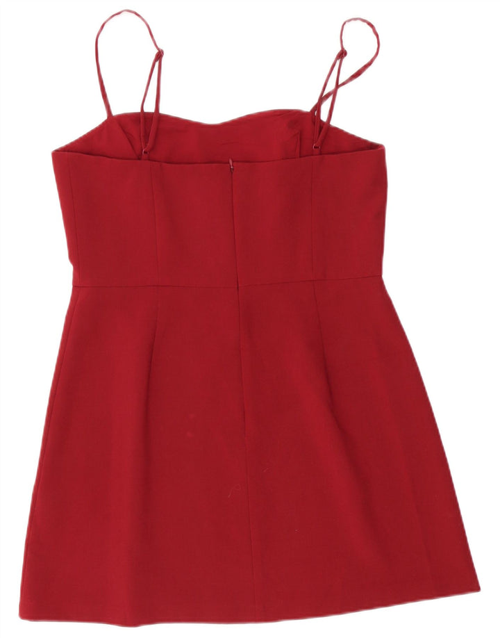 French Connection Vestido de tirantes para mujer UK 44 Poliéster burdeos medio