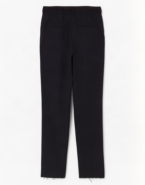 Zara Mujer Pantalón Chino Slim Medium W28 L28 Azul Marino Algodón