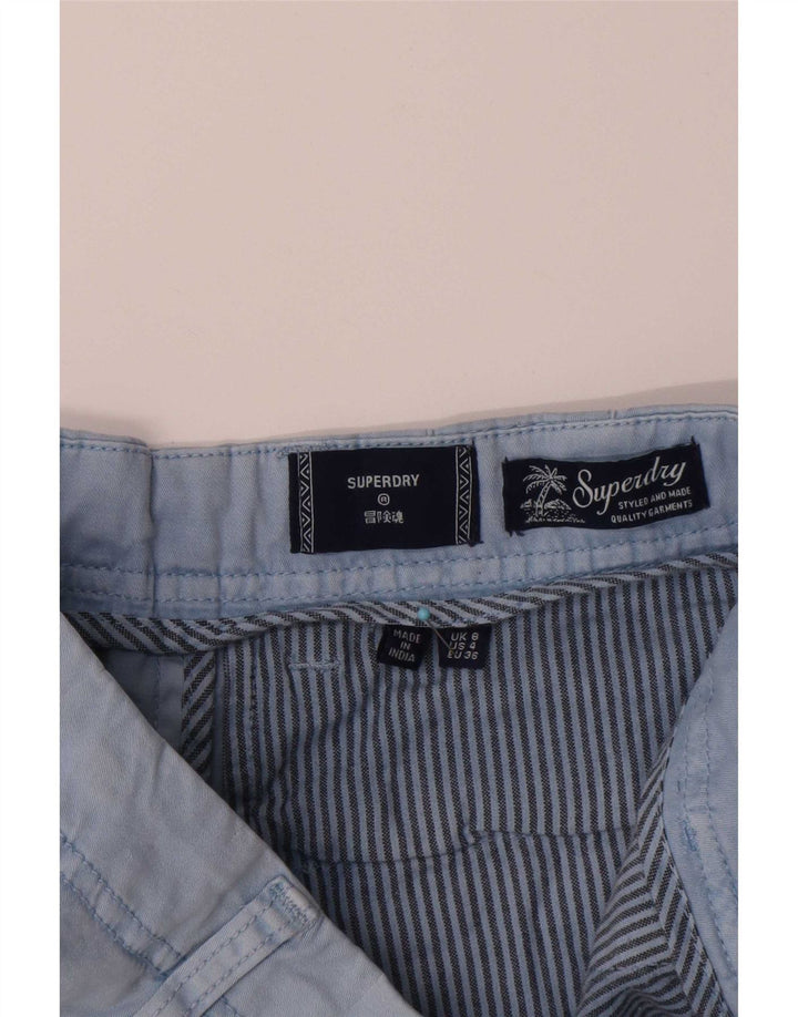 Superdry Hot Pants para mujer UK 8 Small W28 Algodón azul