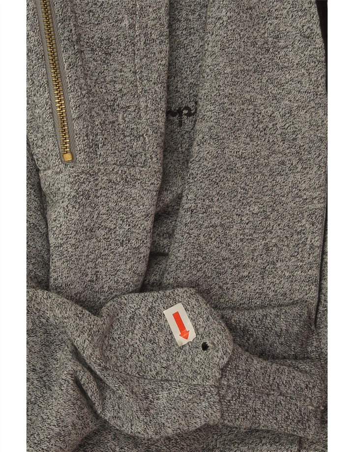 Champion Sudadera Con Gráfico Y Cuello Con Cremallera Jumper Gris Medio Colorblock