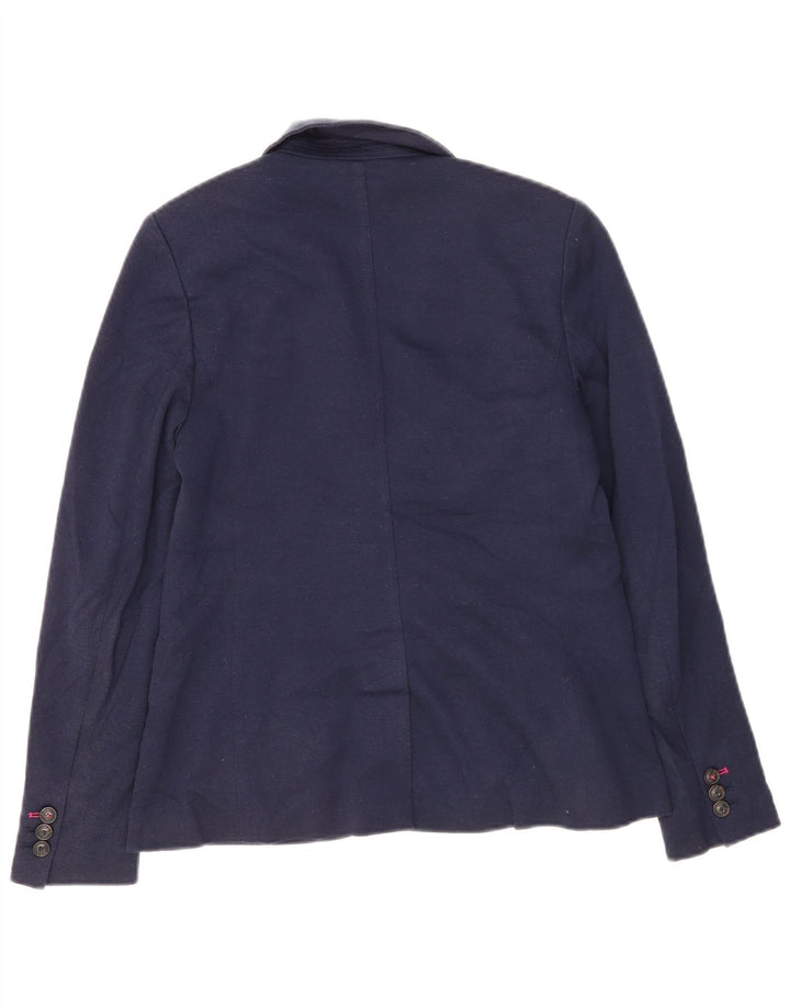 Joules Chaqueta tipo blazer de 2 botones para mujer UK 10 Small Poliéster azul marino