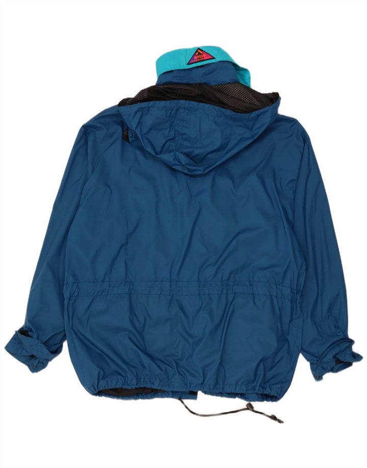 Aesse - Chaqueta impermeable con capucha para hombre, ajuste holgado, talla 40, color azul