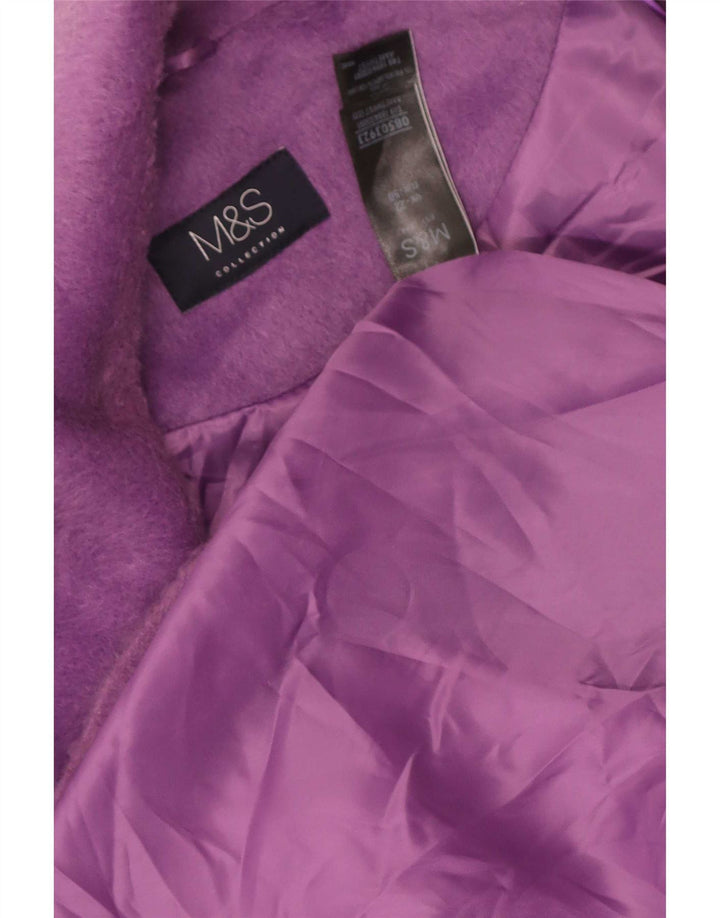 Marks & Spencer Abrigo para Mujer UK 22 3XL Poliéster Púrpura
