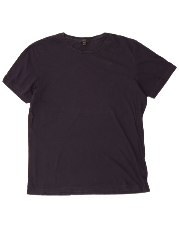 Cos camiseta para hombre Top grande azul marino algodón