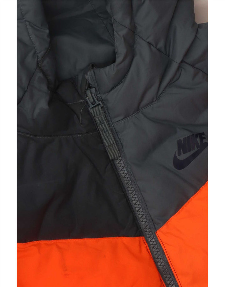 Chaqueta acolchada con capucha Nike para niños 10-11 años Mediana Bloque de color multicolor