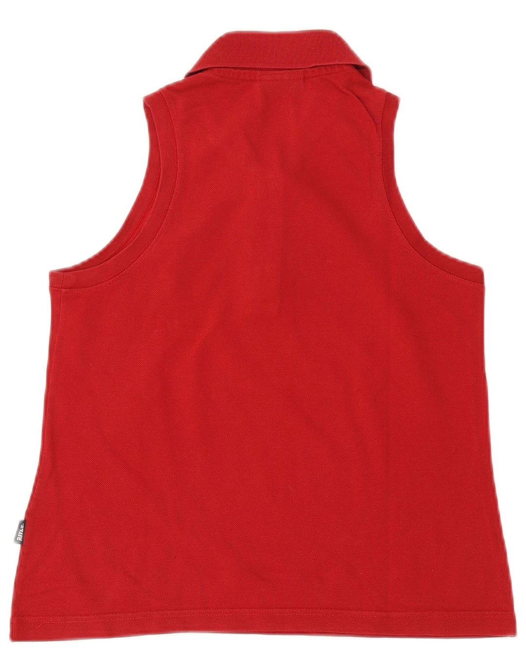 Rifle Polo sin mangas para mujer UK 12 Medium Red