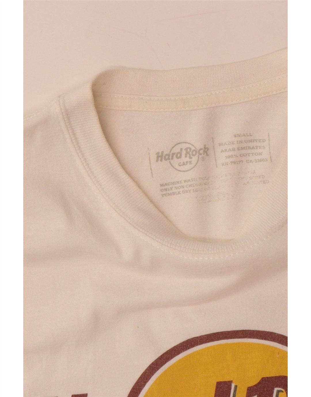 HARD ROCK CAFE Camiseta gráfica Munich para hombre Top pequeño de algodón blanco