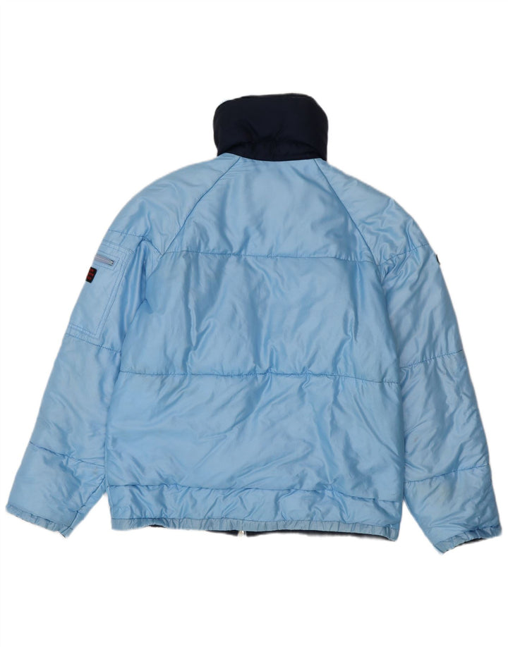 Vintage hombres chaqueta acolchada Reino Unido 38 azul medio
