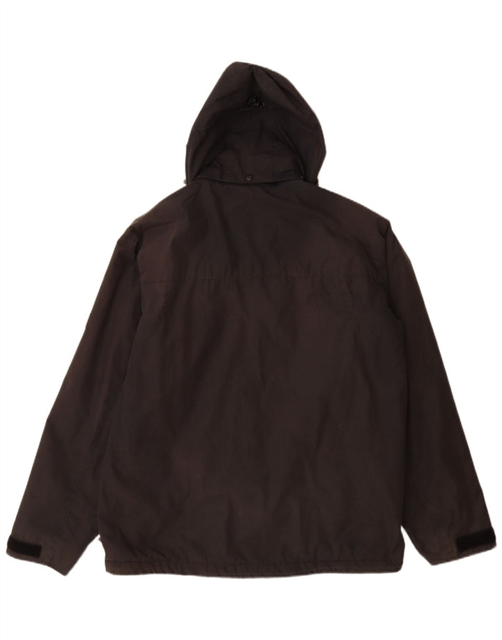 Jack Wolfskin Chaqueta cortavientos con capucha para hombre UK 40/42 Grande Poliéster negro