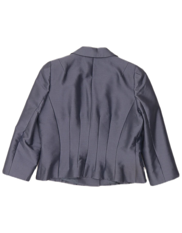 Hobbs Chaqueta Bolero de 2 Botones y Manga 3/4 para Mujer UK 40 Lana Azul Mediana