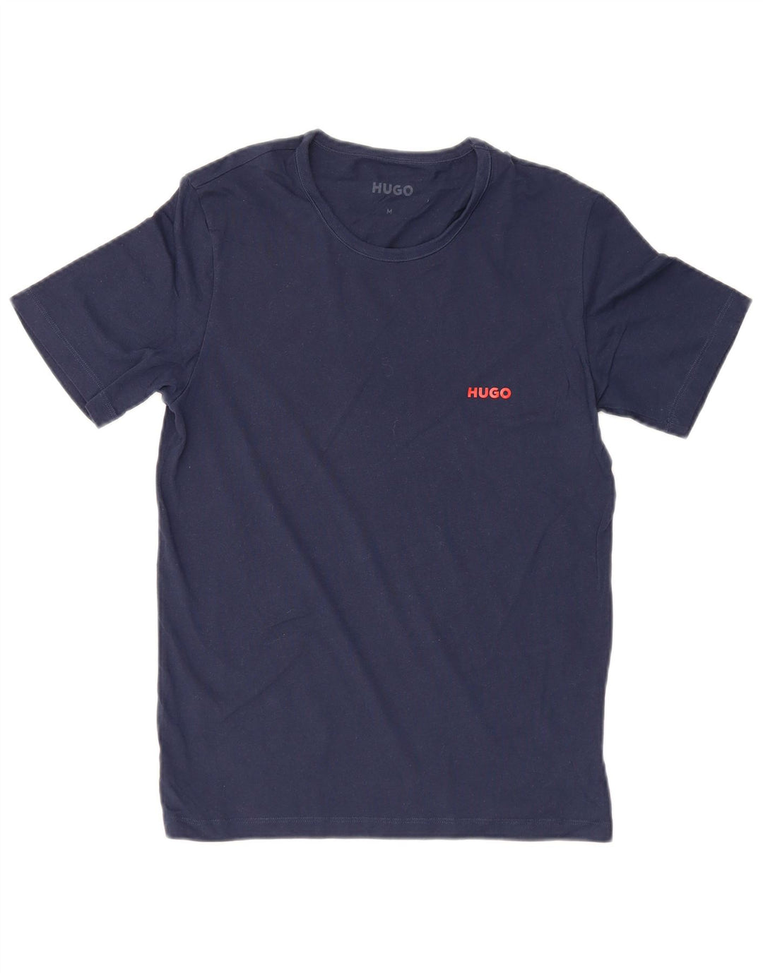 Hugo Boss Hombre Camiseta Top Medium Azul Marino Algodón