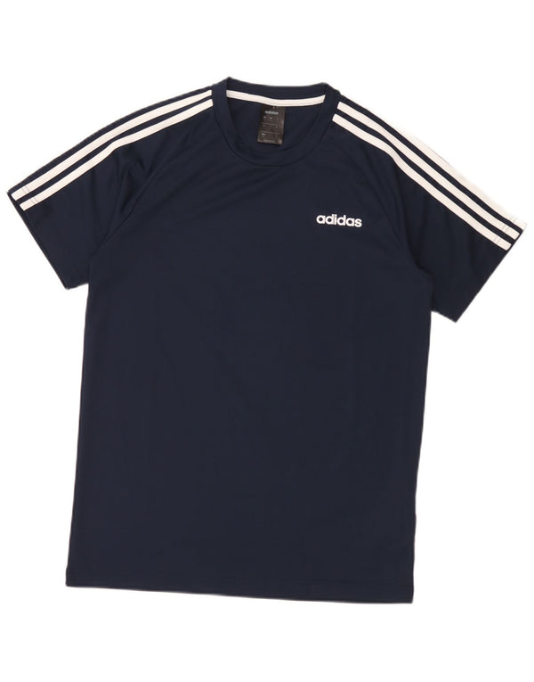 Adidas Mens Climalite Camiseta Top Pequeño Azul Marino Poliéster
