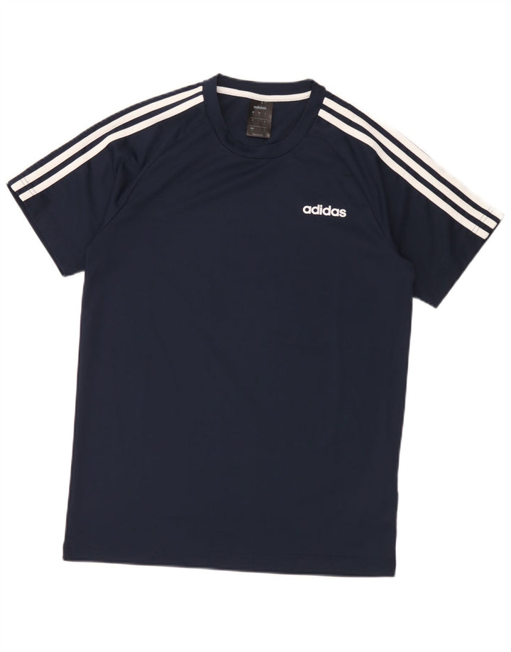 Adidas Mens Climalite Camiseta Top Pequeño Azul Marino Poliéster