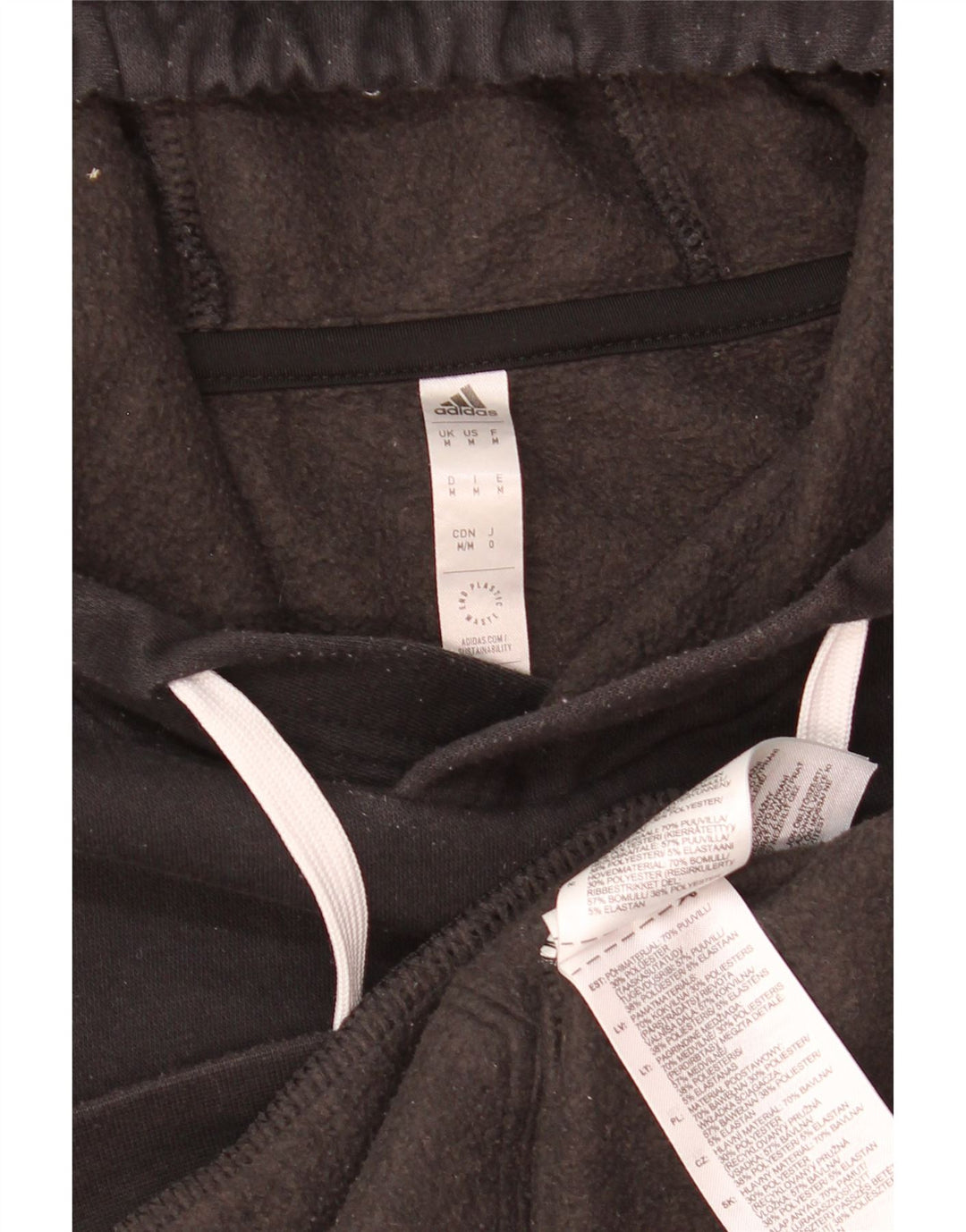 Adidas Hombre Sudadera Con Capucha Jumper Medium Negro Algodón