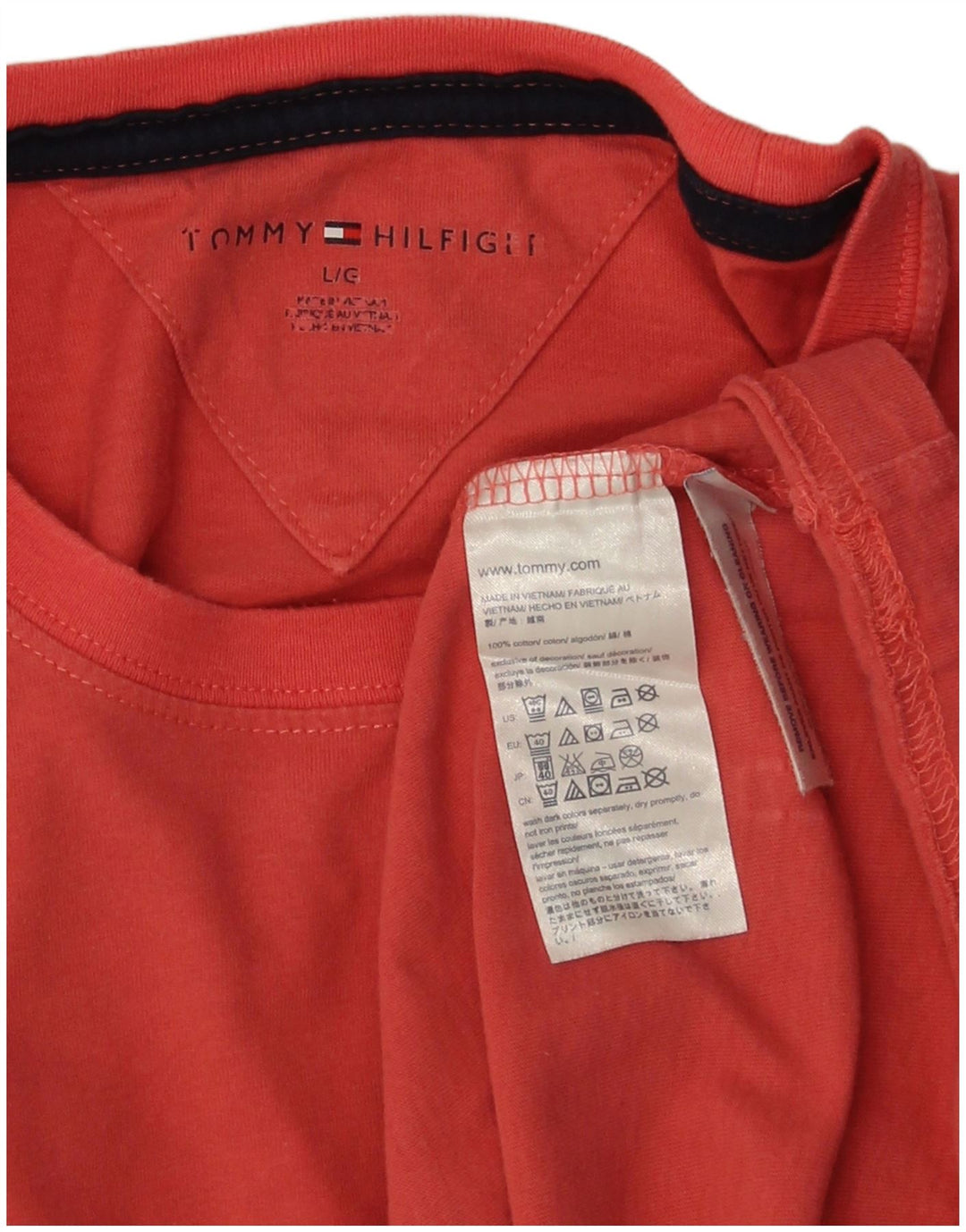 Tommy Hilfiger - Camiseta para hombre, talla grande, color rosa, algodón