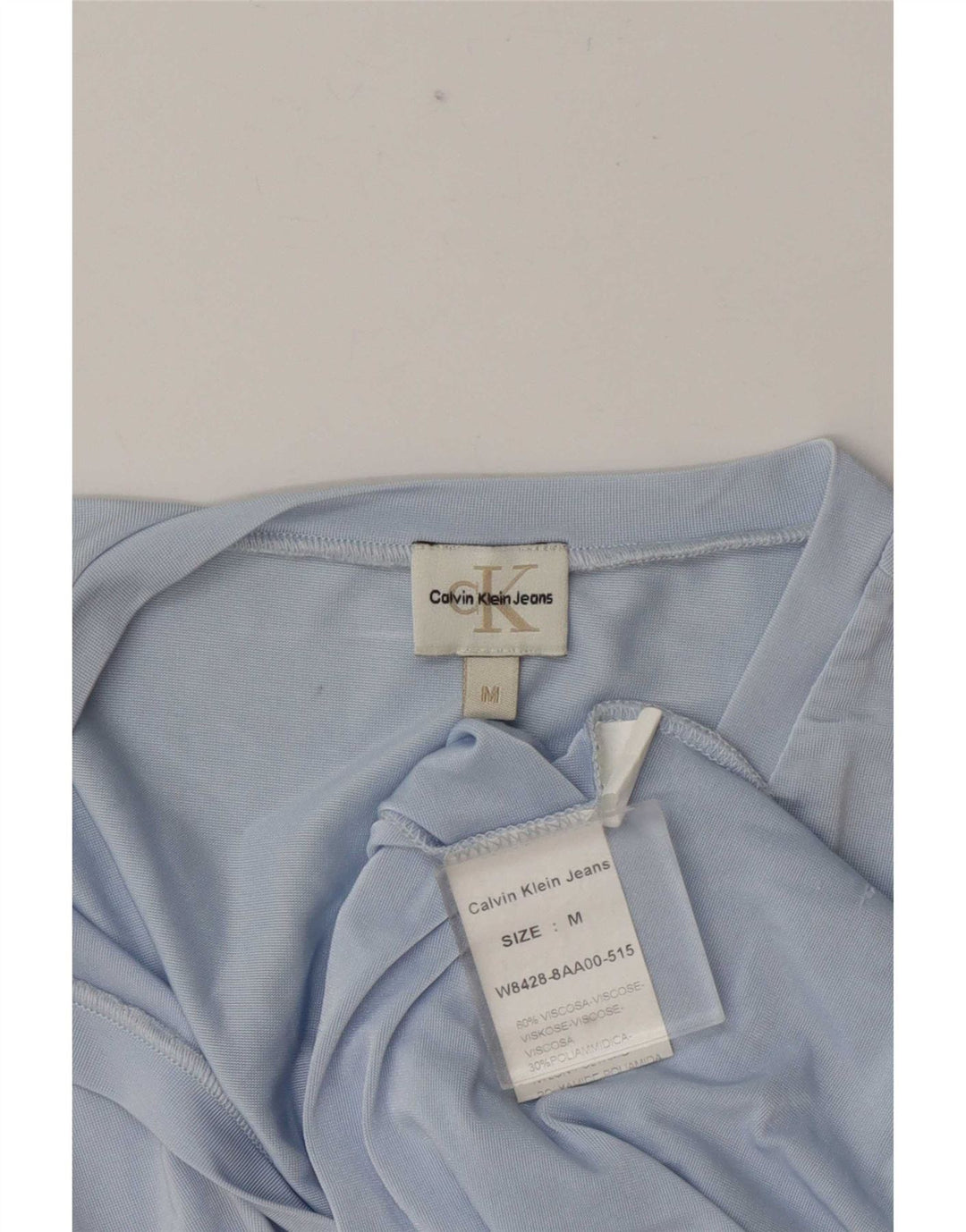 Calvin Klein Jeans Chaleco para mujer Top UK 12 Viscosa azul medio