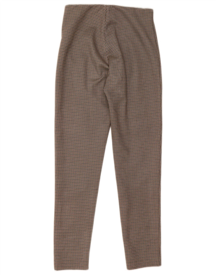 Zara Leggings Mujer UK 4 XS Gris Pata De Gallo Poliéster