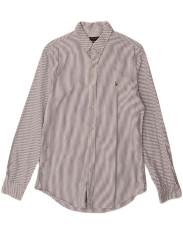 Camisa Polo Ralph Lauren Hombre Slim Fit Algodón A Rayas Azul Medio