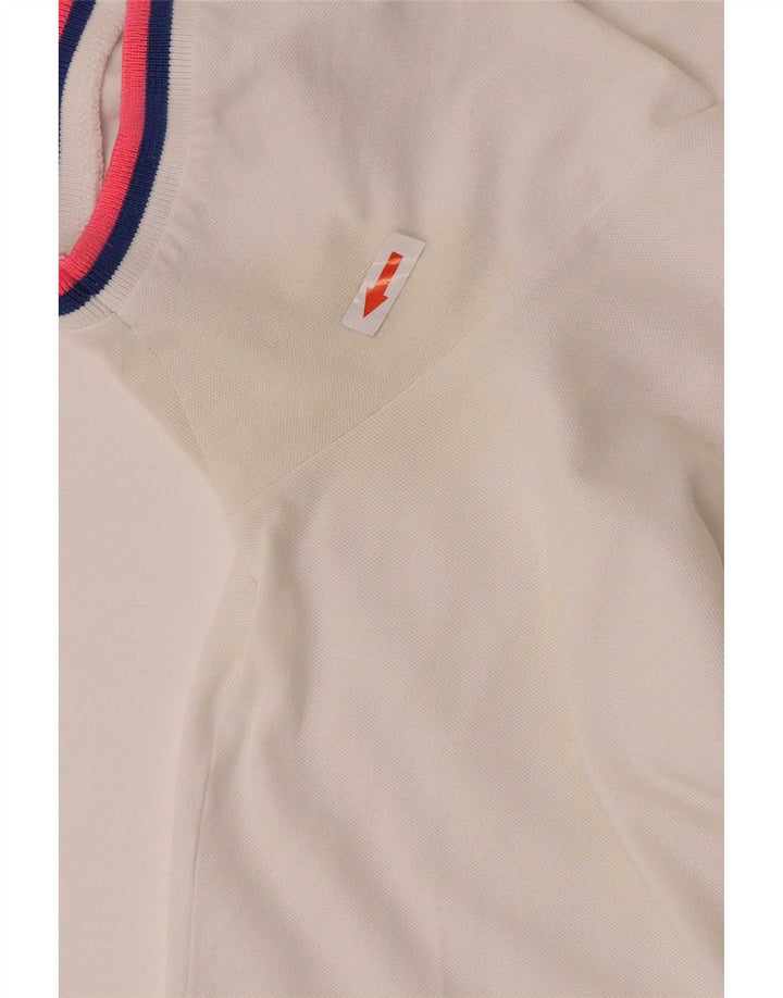 Brooksfield Polo de corte slim para hombre IT 50 Medium White Colorblock