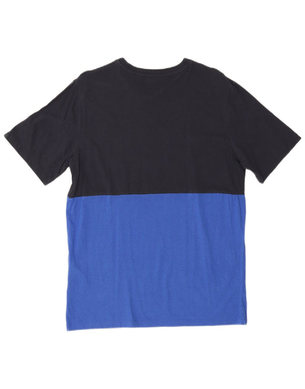 Jack & Jones Hombre Camiseta Gráfica Top Medium Azul Marino Colorblock Algodón