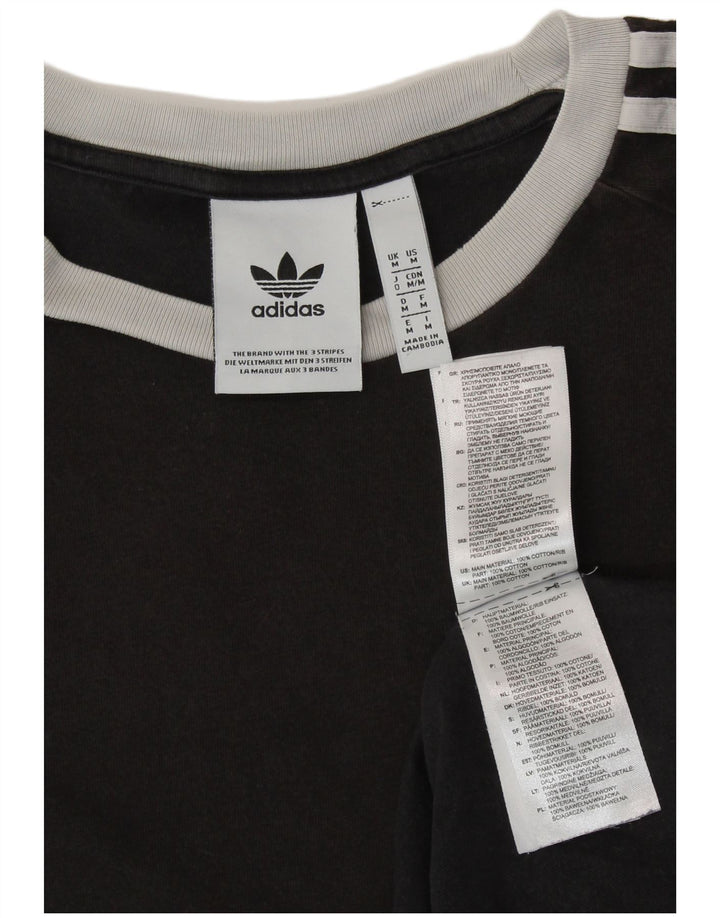 Adidas Camiseta para mujer Top UK 44 Mediano Negro Algodón