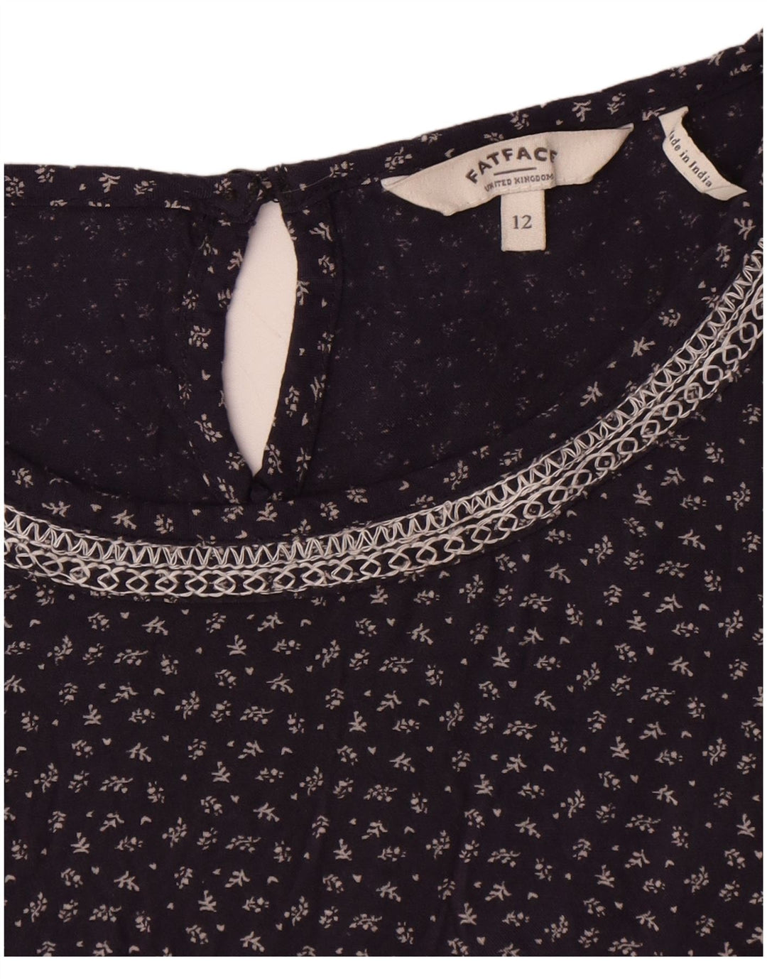 Vestido recto para mujer de Fat Face UK 40 Mediano Azul marino Viscosa floral