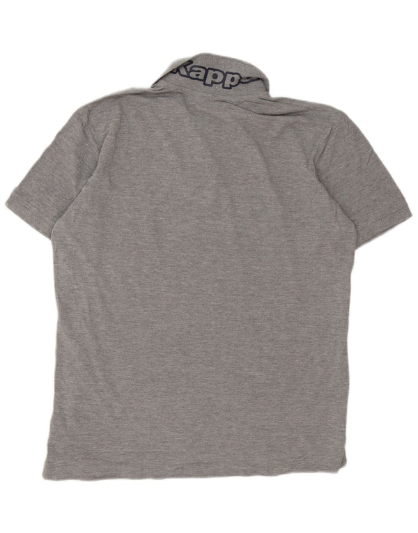 Kappa Polo gráfico para hombre 2XL Algodón moteado gris