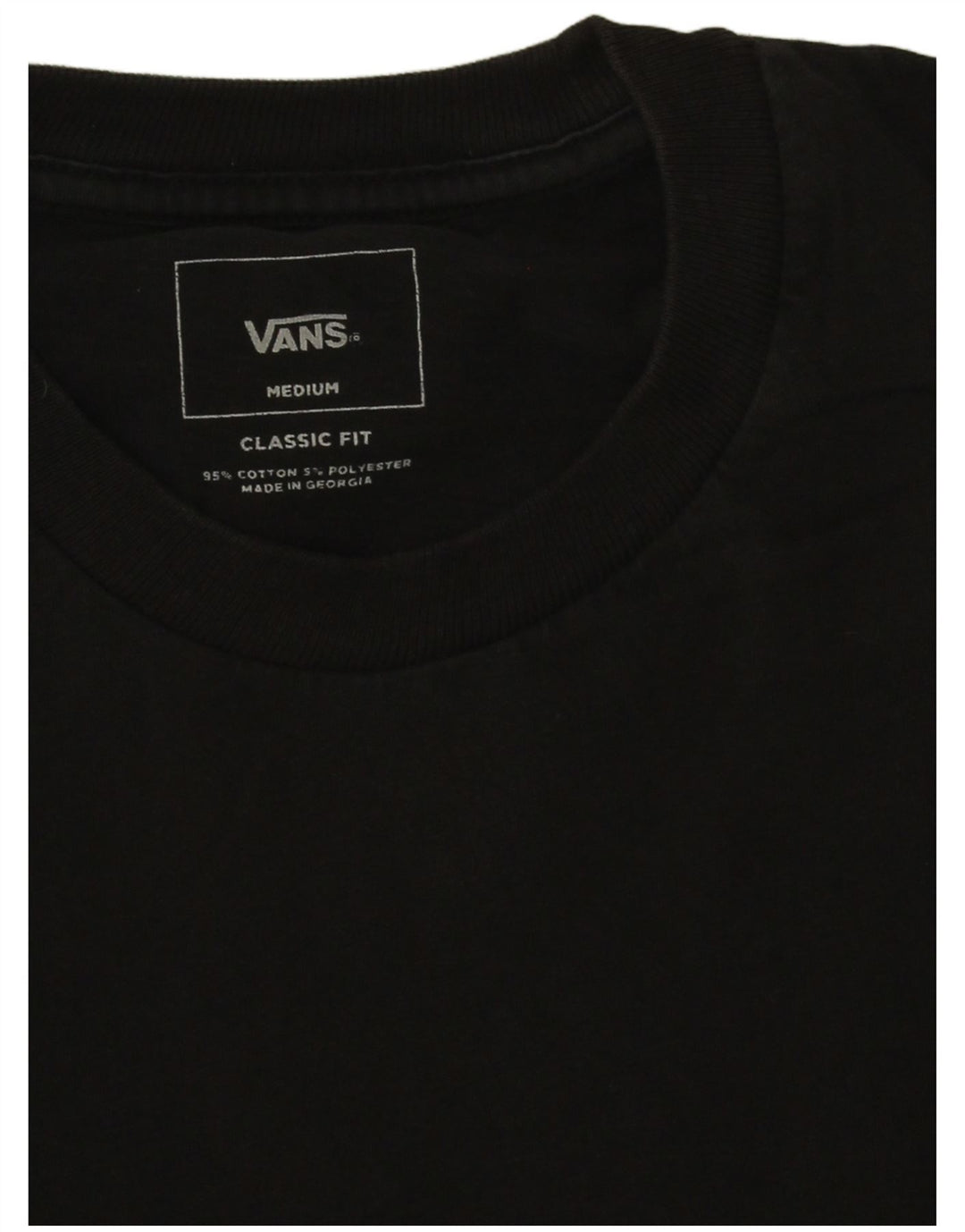Vans Hombre Classic Fit Camiseta Top Medium Black Colorblock Algodón